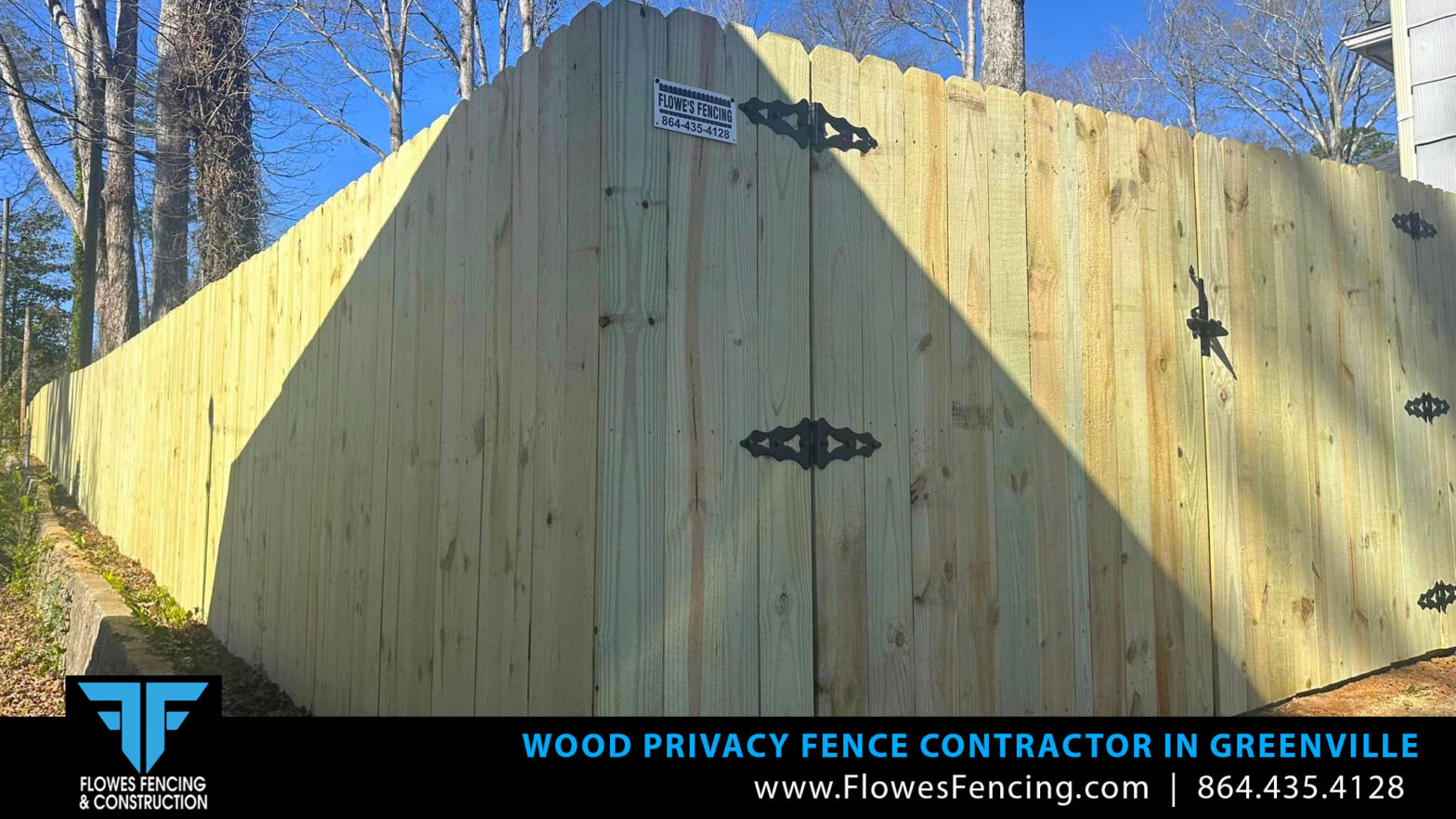 Wood Privacy Fence in Greenville